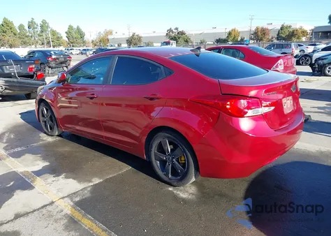 2013 Hyundai Elantra Gls from USA, damaged, VIN 5NPDH4AE9DH445812